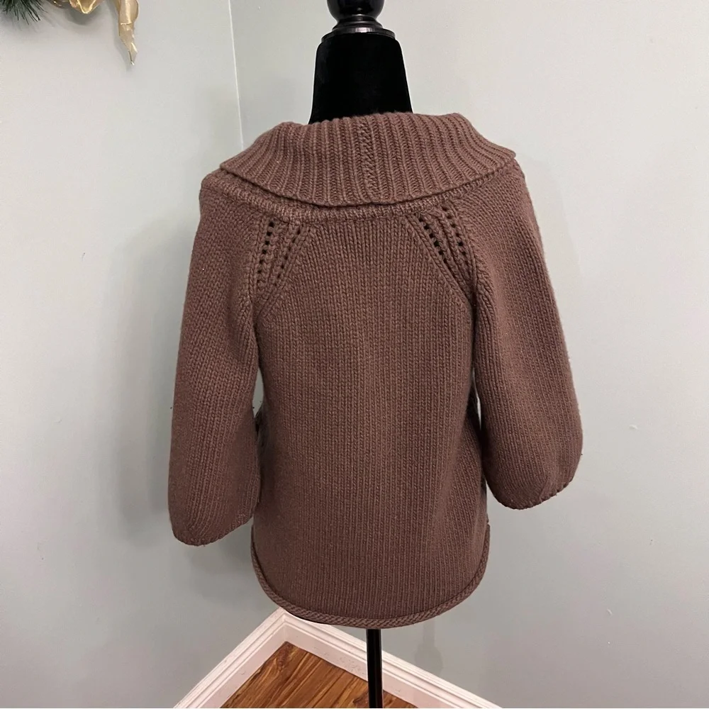 Theory Chunky Knit Cardigan Sweater Cashmere Blend Size M - Picture 4 of 6